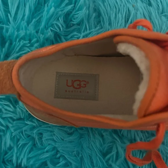 UGG Orange and Cream Sneakers - Picture 5 of 6